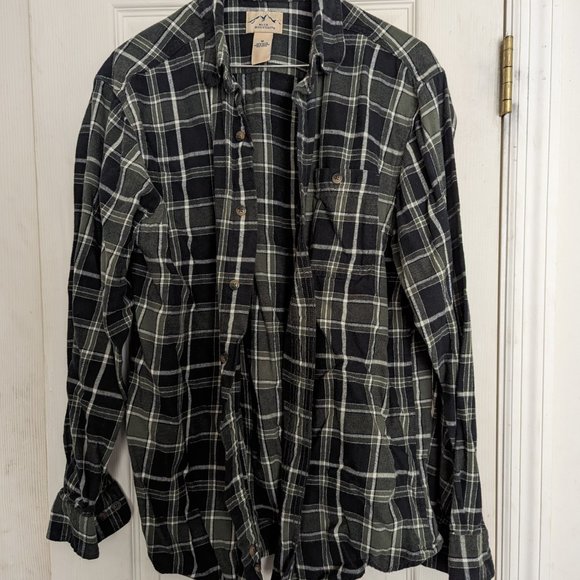Blue Mountain Shirts Mens Blue Mountain Long Sleeve Flannel Plaid